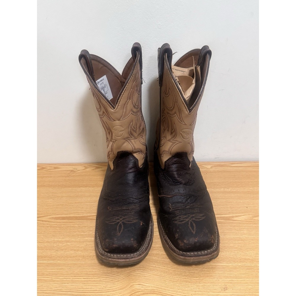 Double H - Graham Men's 11" USA Bison Wide Square Toe I.C.E Roper Boots 11 D - Picture 5 of 9
